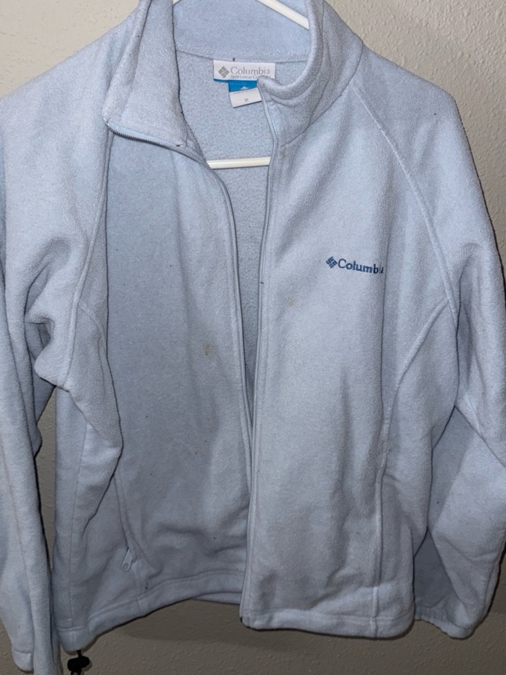 Columbia Women's Pale Blue Full-Zip Teddy Fleece Jacket